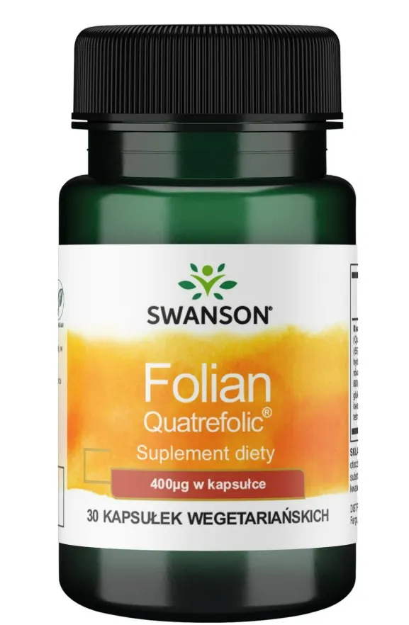 Swanson - Folate, Folian, 400µg, 30 vkaps