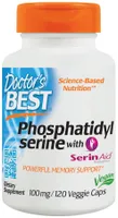 Doctor's Best - Phosphatidylserine, Phosphatidylserine + SerinAid, 100mg, 120 vkaps