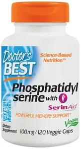 Doctor's Best - Fosfatydyloseryna, Phosphatidylserine + SerinAid, 100mg, 120 vkaps