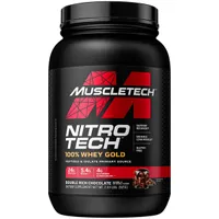 MuscleTech - Nitro-Tech 100% Whey Gold Protein Powder, Double Rich Chocolate, Powder, 921g
