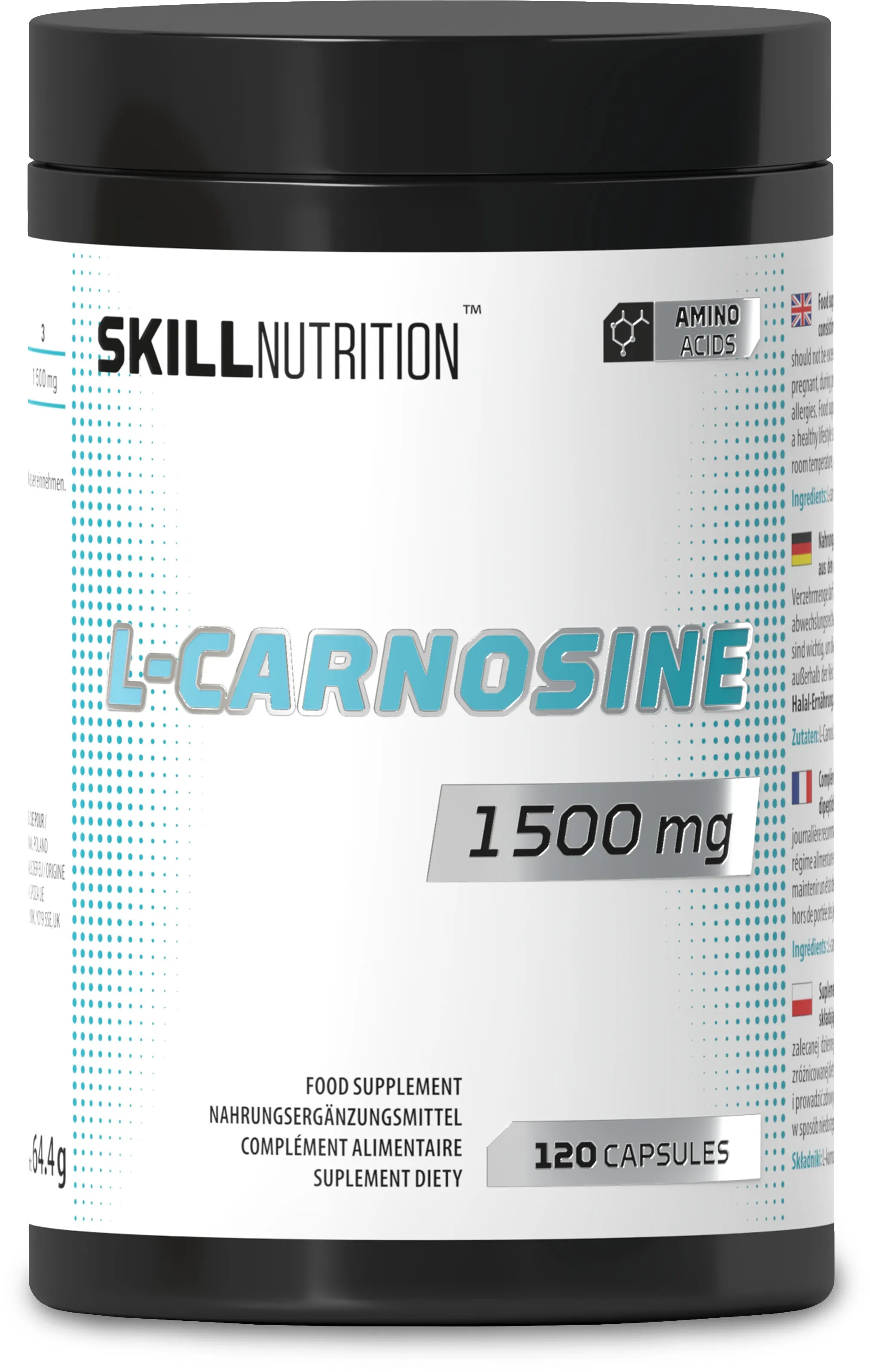 Skill Nutrition - L-Karnozyna, 1500mg, 120 vkaps