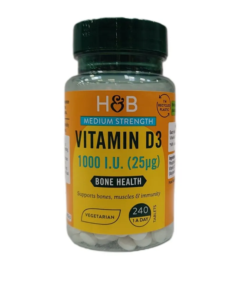 Holland & Barrett - Witamina D, 25µg, 240 tabletek
