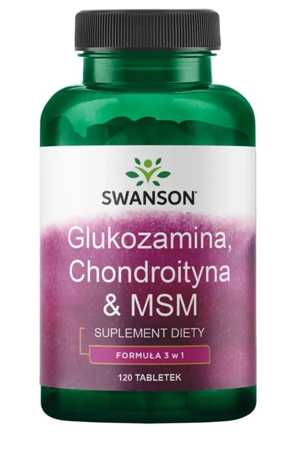 Swanson - Glukozamina, Chondroityna & MSM, 120 tabletek