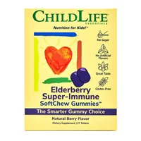 Child Life - Elderberry Super-Immune, Czarny Bez, dla Dzieci, Natural Berry, 27 żelek