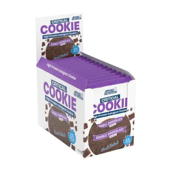 Applied Nutrition - Ciastko Proteinowe, Critical Cookie, Double Chocolate, 12 x 85g