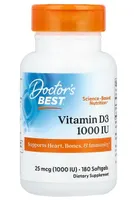 Doctor's Best - Vitamin D3, 1000 IU, 180 Softgeles