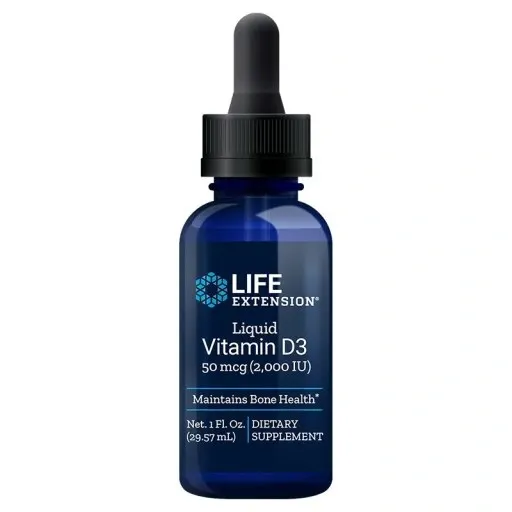 Life Extension - Witamina D3, 50µg, Płyn, 29 ml
