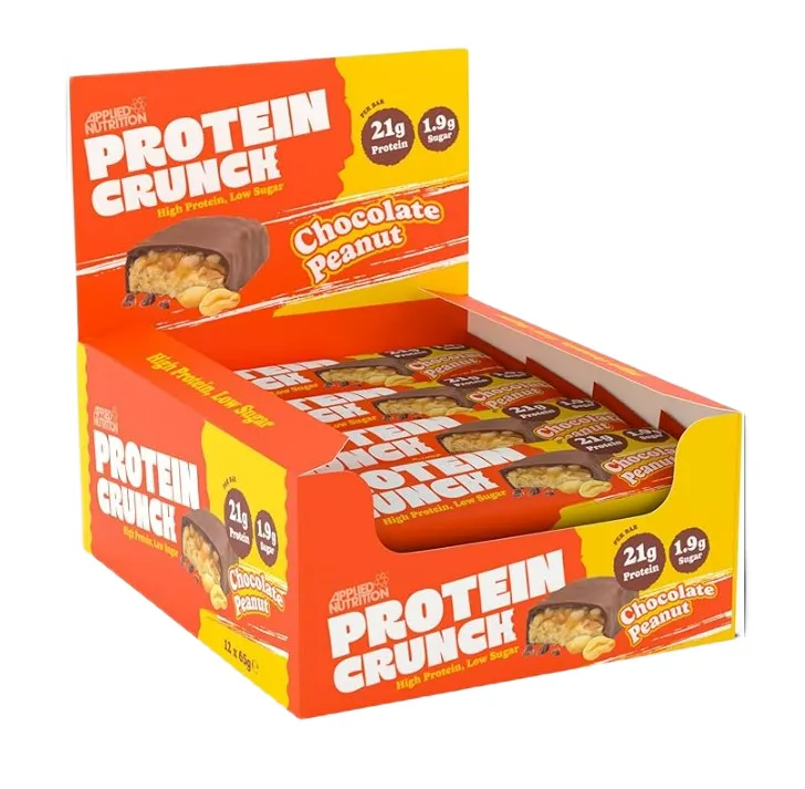 Applied Nutrition - Applied Protein Crunch Bar, Mleczna Czekolada z Orzechami, 12 batonów