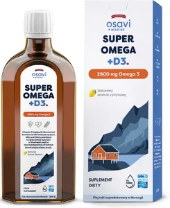 Osavi - Super Omega + D3, 2900mg Omega 3, Cytryna, Płyn, 250 ml