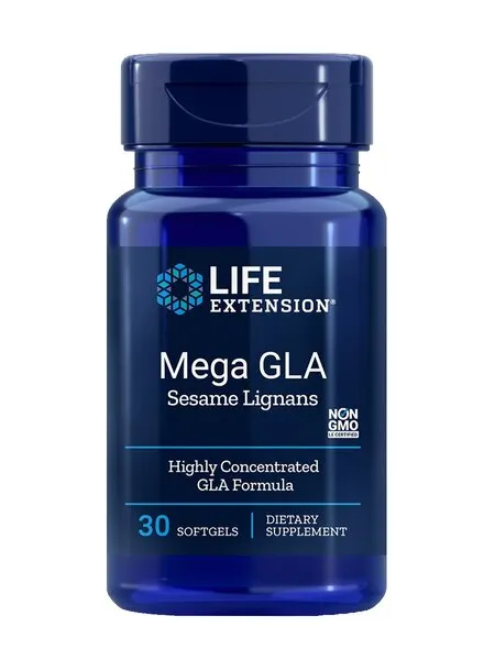 Life Extension - Mega GLA z Lignanami Sezamowymi, 30 kapsułek miękkich 