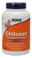 NOW Foods - Chitosan with Chrome, 500mg, 240 vkaps