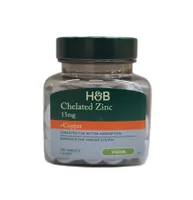 Holland & Barrett - Chelatowany Cynk + Miedź, 15mg, 120 tabletek