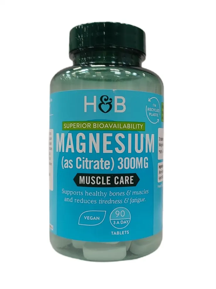 Holland & Barrett - Cytrynian Magnezu, Magnesium Citrate, 300mg, 90 tabletek