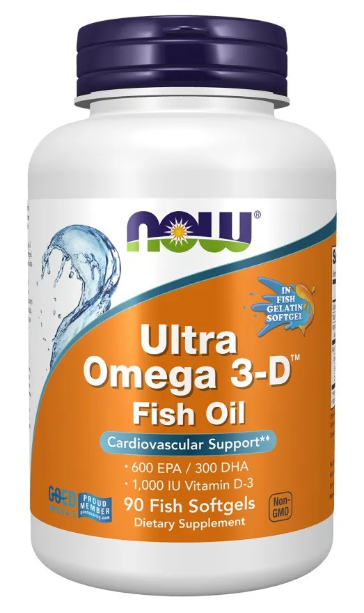 NOW Foods - Ultra Omega 3D, Witamina D3, 90 kapsułek miękkich