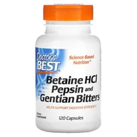 Doctor's Best - Betaine HCL + Pepsin, 120 capsules