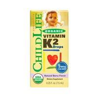 Child Life - Witamina K2 dla Dzieci, Organic, Natural Berry, Płyn, 7 ml