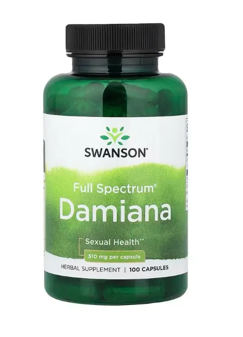 Swanson - Damiana, 510mg, 100 kapsułek