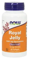 NOW Foods - Royal Jelly, Mleczko Pszczele, 1000mg, 60 kapsułek miękkich