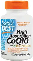 Doctor's Best - Coenzyme Q10 with Bioperine, 100 mg, 60 Softgeles