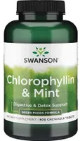 Swanson - Chlorophyllin & Peppermint, 500 Chewable Tablets