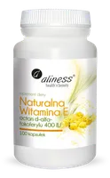 Aliness - Naturalna Witamina E 400IU D-Alfa-Tokoferyl, 100 kapsułek