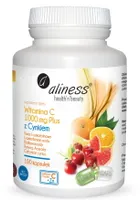 Aliness - Witamina C 1000 mg z Cynkiem Plus Bioflawonoidy Rutyna Acerola, 100 vkaps