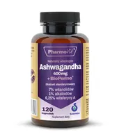 PharmoVit - Ashwagandha + BioPerine, 120 kapsułek 