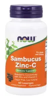 NOW Foods - Sambucus Zinc-C, 60 pastylki do ssania 