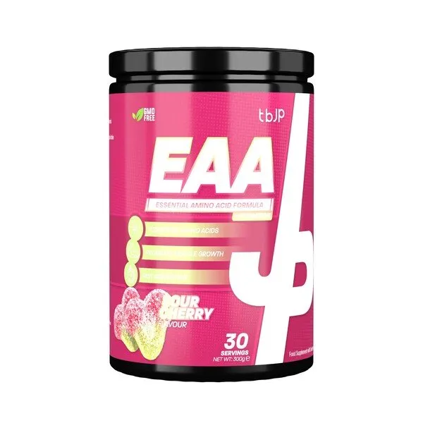 Trained by JP - Aminokwasy, EAA + Hydration, Sour Cherry, Proszek, 300g