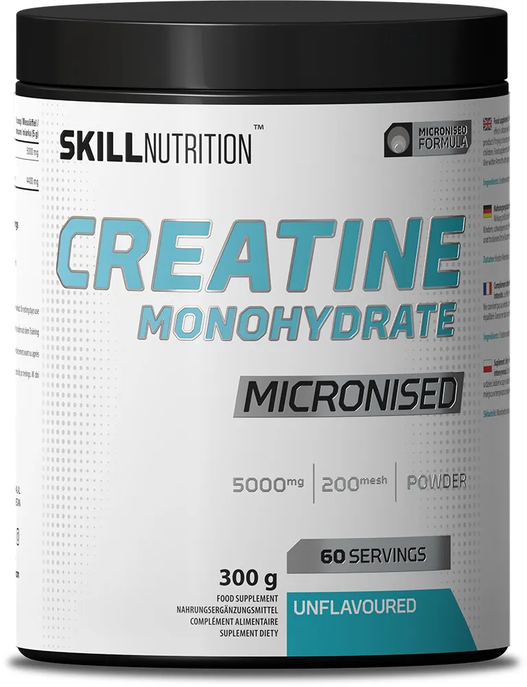 Skill Nutrition - Kreatyna, Mikronizowany Monohydrat, Bezsmakowy, Proszek, 300g