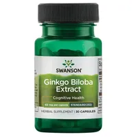 Swanson - Ginkgo Biloba Extract 24%, 60mg, 30 capsules