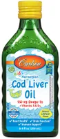 Carlson Labs - Kid's Cod Liver Oil, Olej z Dorsza, 550mg, Płyn, 250 ml