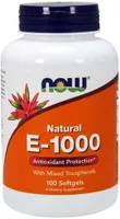 NOW Foods - Vitamin E-1000, Natural, Mixed Tocopherols, 100 Softgeles