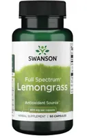 Swanson - Full Spectrum Lemongrass, Trawa Cytrynowa, 400mg, 60 kapsułek