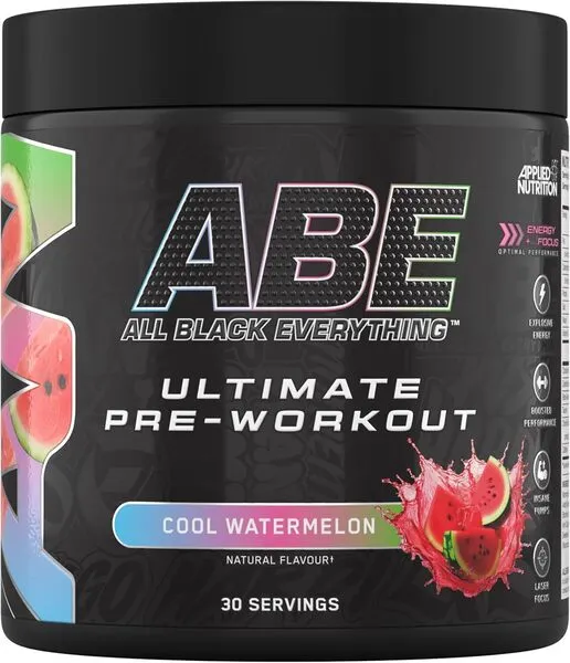 Applied Nutrition - Przedtreningówka, ABE - All Black Everything, Cool Watermelon, Proszek, 375g