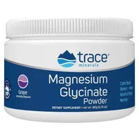 Trace Minerals - Glicynian Magnezu, Winogrono, Proszek, 180g