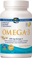 Nordic Naturals - Omega 3, 690mg, Lemon, in Fish Gelatin, 60 Softgeles