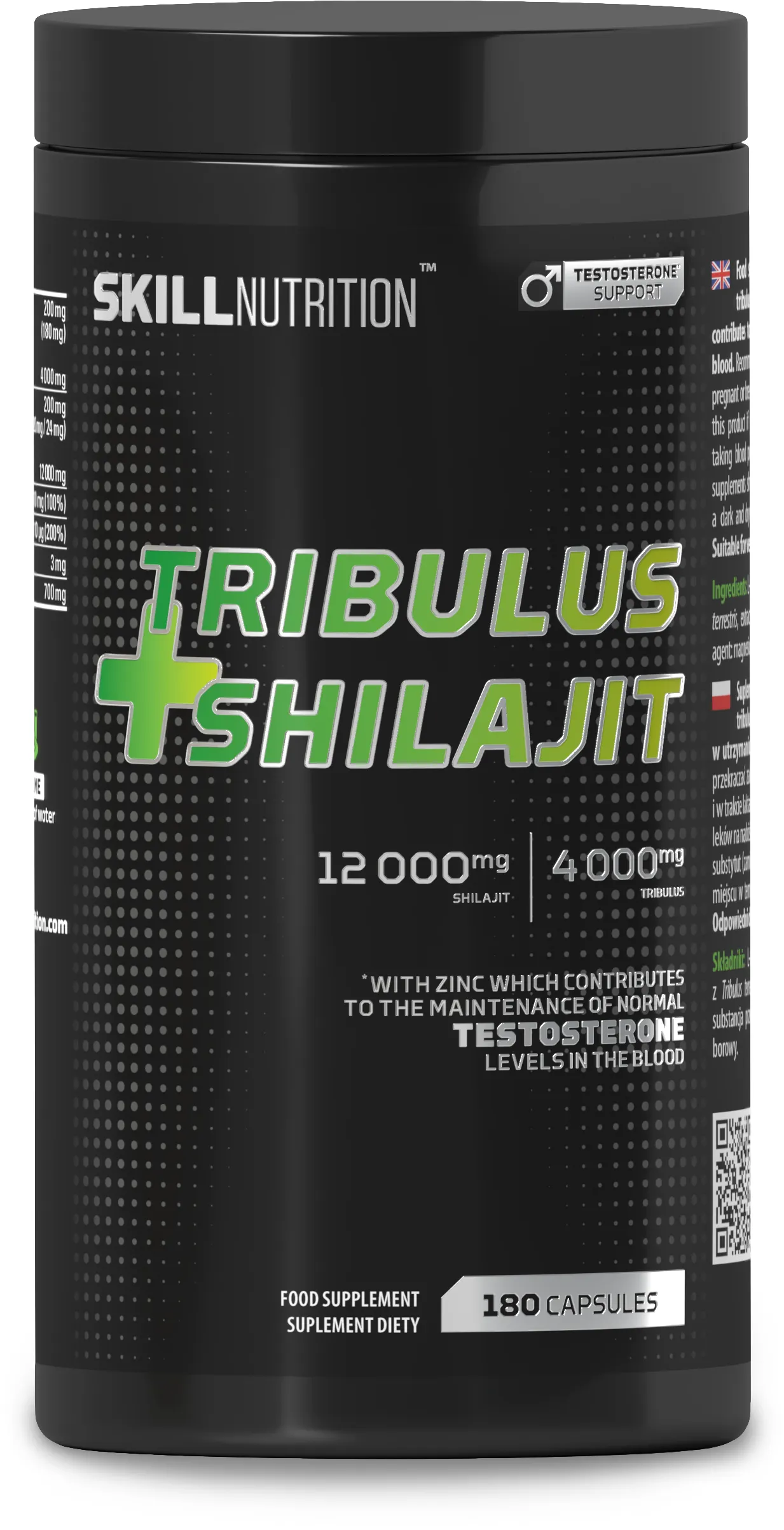 Skill Nutrition - Tribulus + Shilajit, 180 vkaps