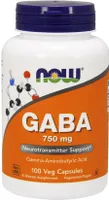 NOW Foods - GABA, 750mg, 100 vcaps