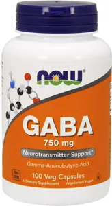 NOW Foods - GABA, 750mg, 100 vkaps