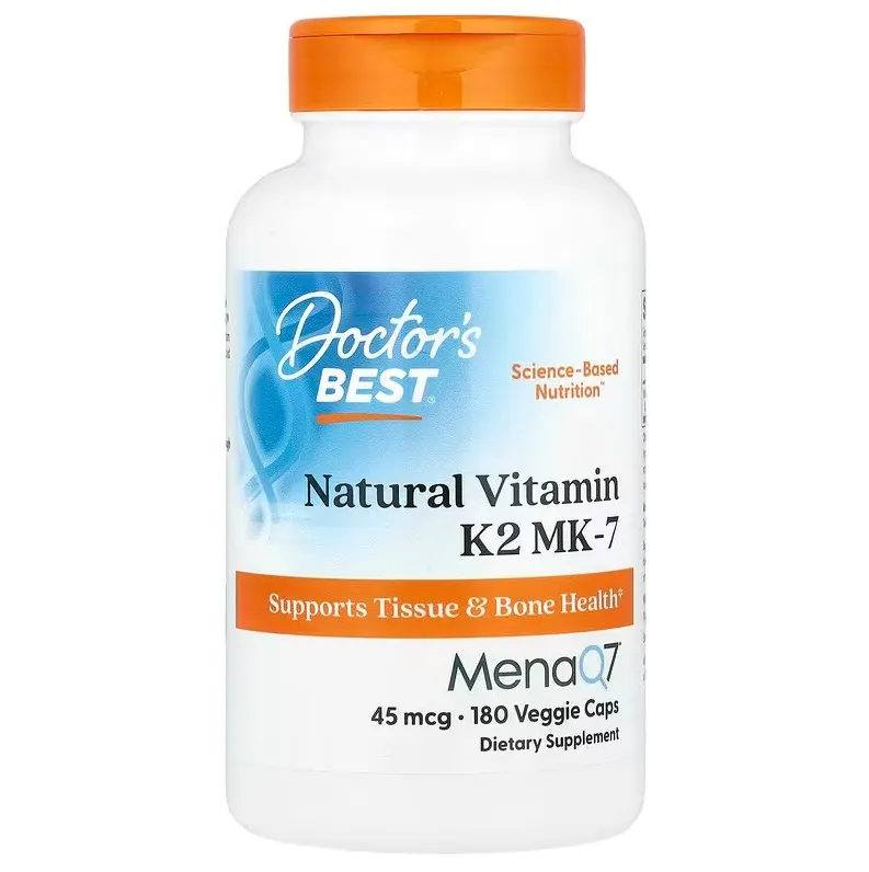 Doctor's Best - Vitamin K2 MK7 + MenaQ7, 45mcg, 180 vkaps