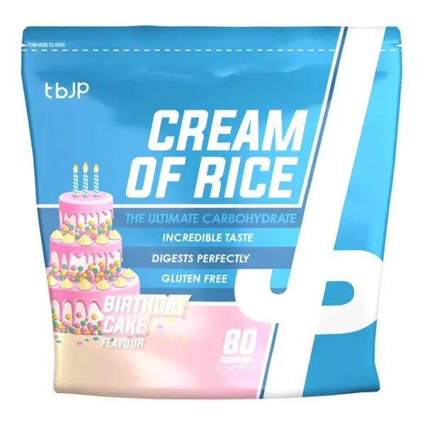 Trained by JP - Kleik Ryżowy, Cream of Rice, Birthday Cake, Proszek, 2000g