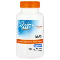 Doctor's Best - MSM with OptiMSM, Vegan, 1500mg, 120 Tablets