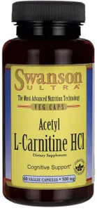 Swanson - Acetyl L-Karnityna HCl, 500mg, 60 vkaps