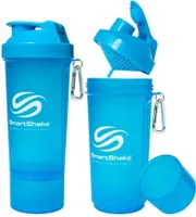SmartShake, Slim Series, Shaker Neon Blue, Capacity, 500 ml