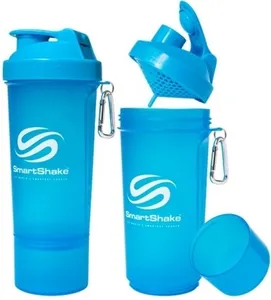 SmartShake, Slim Series, Shaker Neon Blue, Pojemność, 500 ml
