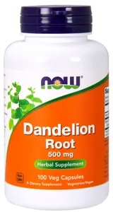 ﻿NOW Foods - Korzeń Mniszka Lekarskiego, Dandelion Root, 500 mg, 100 vkaps