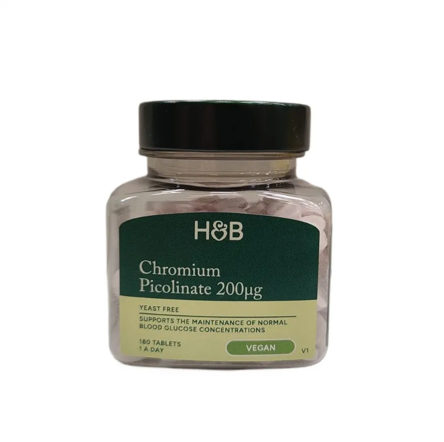 Holland & Barrett - Pikolinian Chromu, 200 µg 180 tabletek