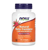 NOW Foods - Natural Beta Carotene, 25,000 IU, 180 Softgeles