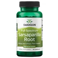 Swanson - Korzeń Sarsaparilla, 450mg, 60 kapsułek